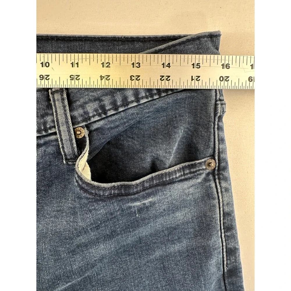 Levi's 511 Slim Fit Stretch Jeans Mens W32 L32 Blue‎ Denim Five Pocket Whiskers